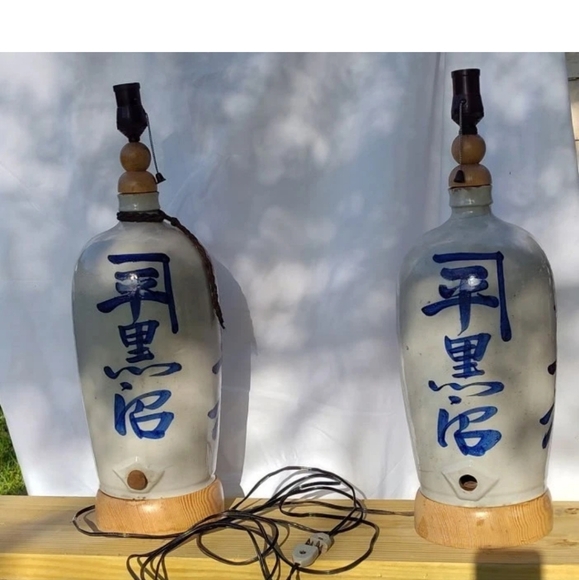 🚨 RARE 🚨 Matching Tokkuri (Sake Jugs c.1880) Pair Of Lamps. - Picture 10 of 12